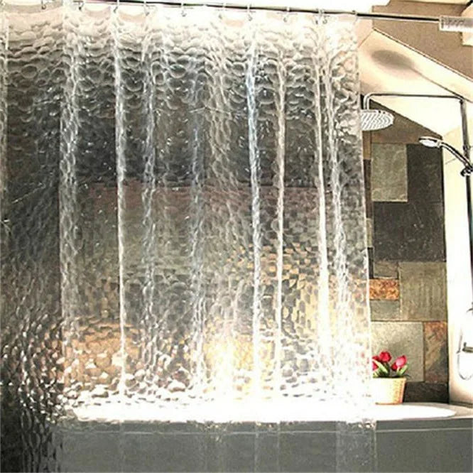 3D water cube shower curtain PEVA bathroom curtain hot sale waterproof mildew proof girly bathroom set shower curtain set