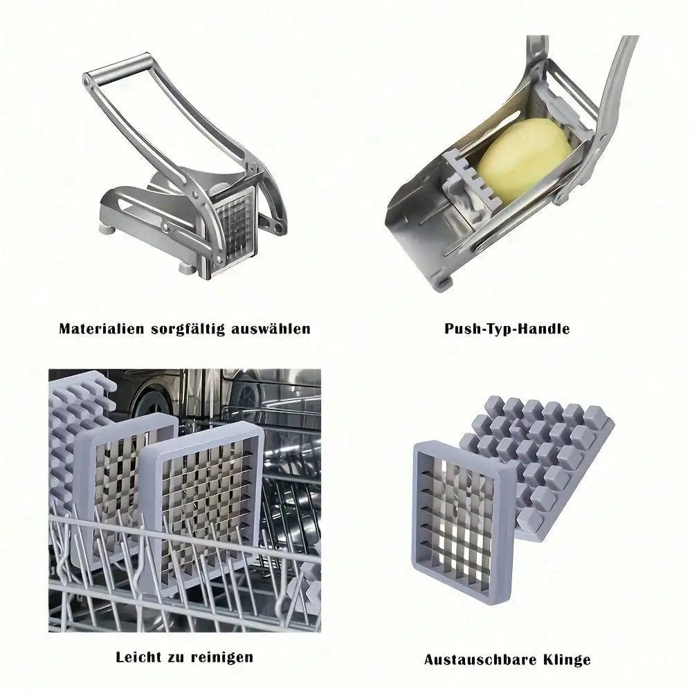 Vegetable Cutter, French Fry Cutter, Stainless Steel Fruit Cutter, French Fry Chopper, Potato Slicer, Vegetable Chopper, Onion Chopper, Food Chopper, Chopper For Potatoes, Carrots, Cucumbers, Kitchen Supplies, Kitchen Gadgets