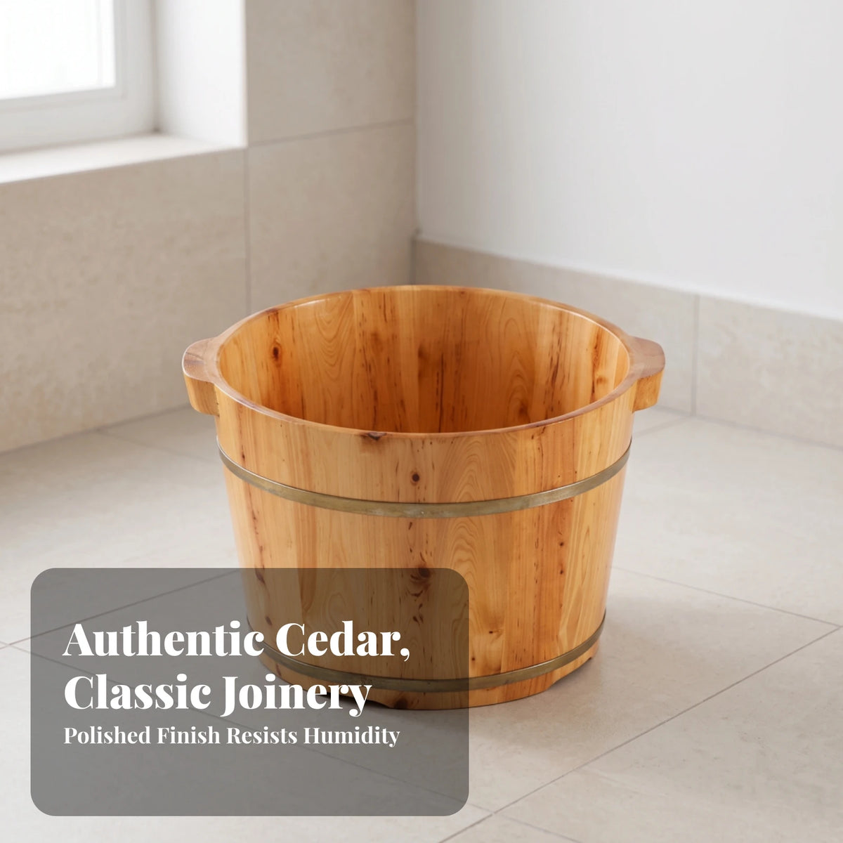 Foot Bath Basin Feet Soaking Tub Footbath Bucket Wooden Foot Bath Soak Foot Tub for Women Men Bathroom Soaking Feet Foot SPA