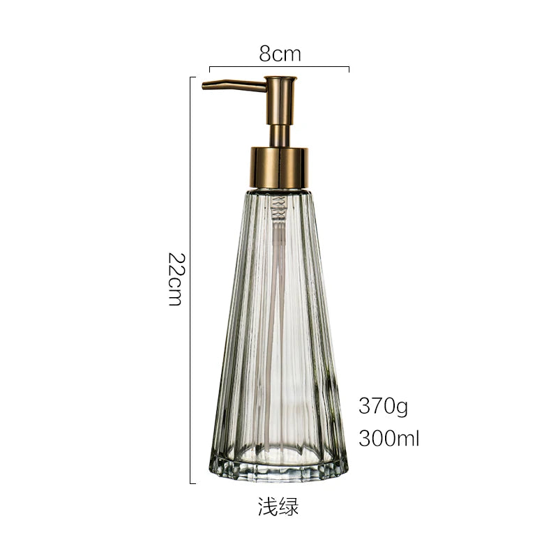 WHYOU-Retro Glass Bottle, Hand Washing Liquid, Emulsion Soap Dispenser, Bathroom Decoration Accessories, 1Piece