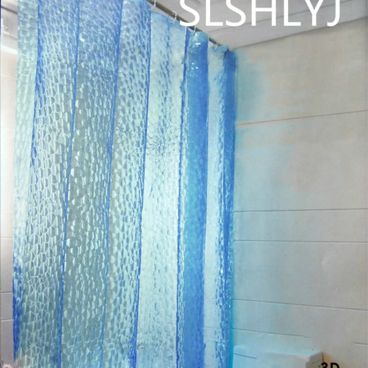 3D water cube shower curtain PEVA bathroom curtain hot sale waterproof mildew proof  girly bathroom set  shower curtain set