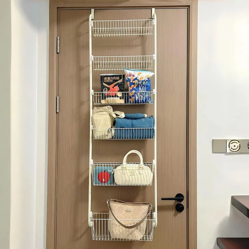 106cm Wall Mounted Storage Rack No Drilling Shower Shelf Narrow Bathroom Organizer Over Door Toilet Cabinet Side Hanging Holder