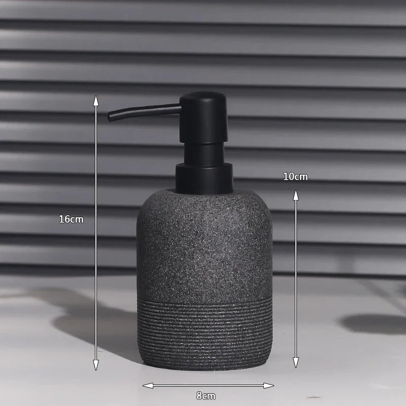 Nordic Sandstone Emulsion Bottle Luxury Bathroom Hotel Press Shower Gel Bottle Soap Dispenser Bathroom Decoration Accessories