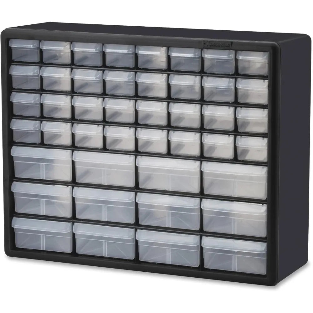 Plastic Drawer Storage Cabinet with 44 Drawers for Garage Organization Beads Building Bricks Teacher Toolbox Makeup Organizer