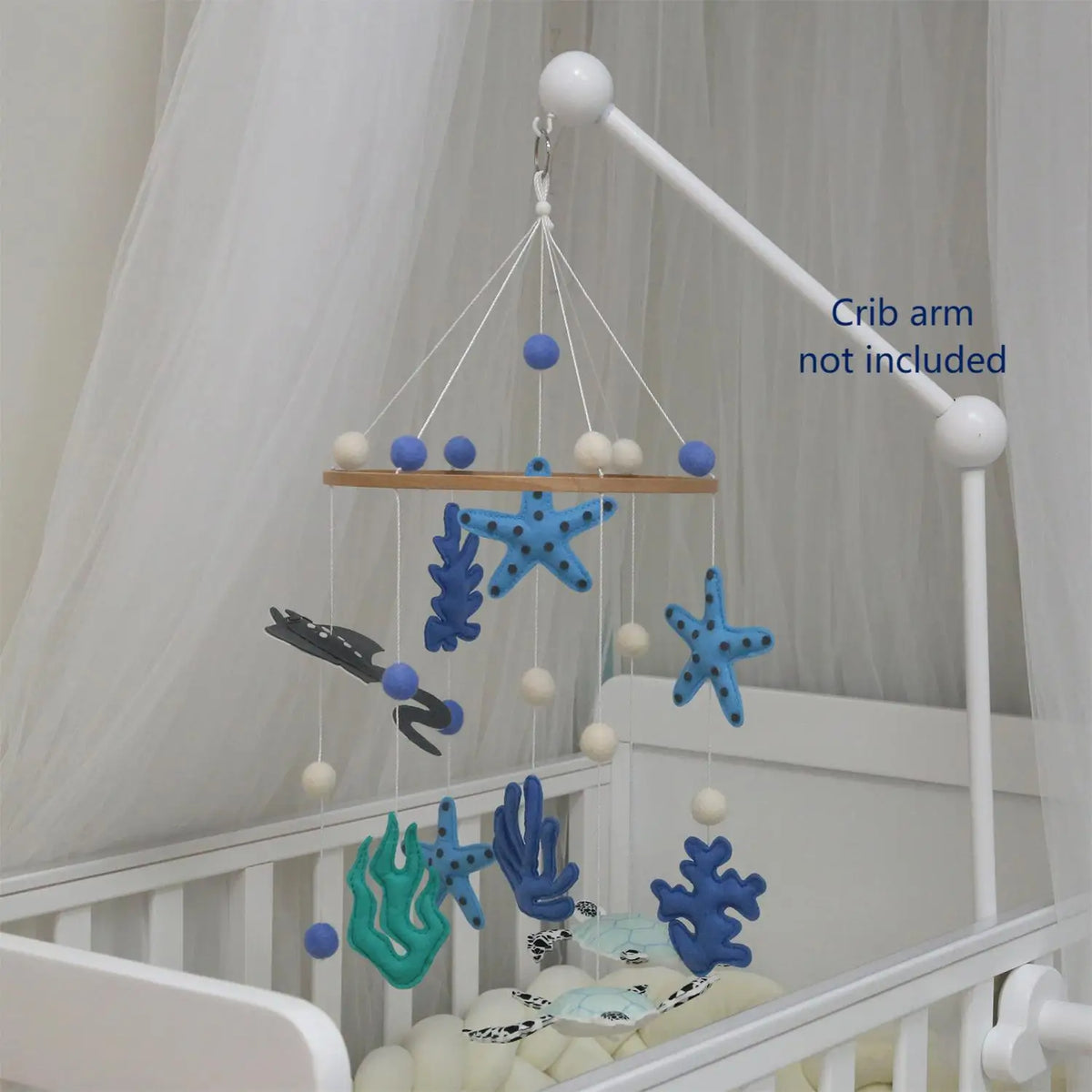 Handmade Under the Sea Baby Mobile Ocean Baby Crib Mobile Nursery Decor Starfish Turtle Corals