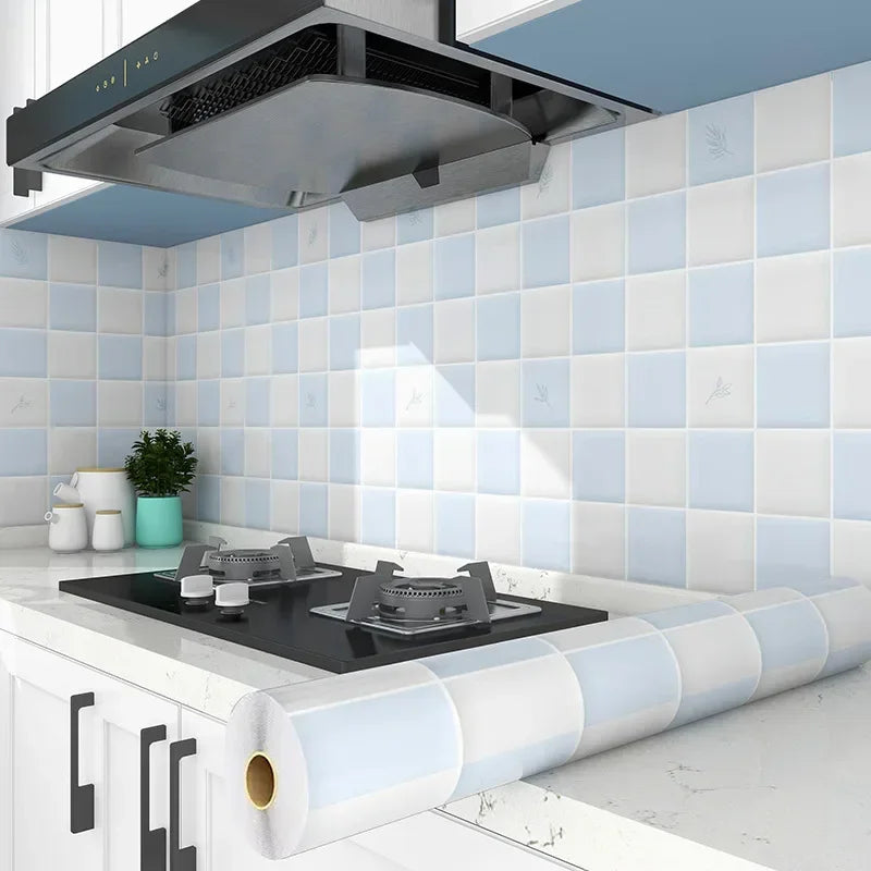 Kitchen Stove Oil-proof Sticker Waterproof High Temperature Resistant Wallpapers Kitchen Decoration Self Adhesive Contact Paper
