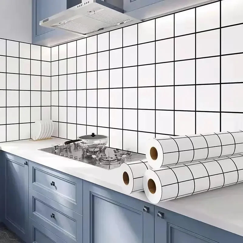 Kitchen Stove Oil-proof Sticker Waterproof High Temperature Resistant Wallpapers Kitchen Decoration Self Adhesive Contact Paper