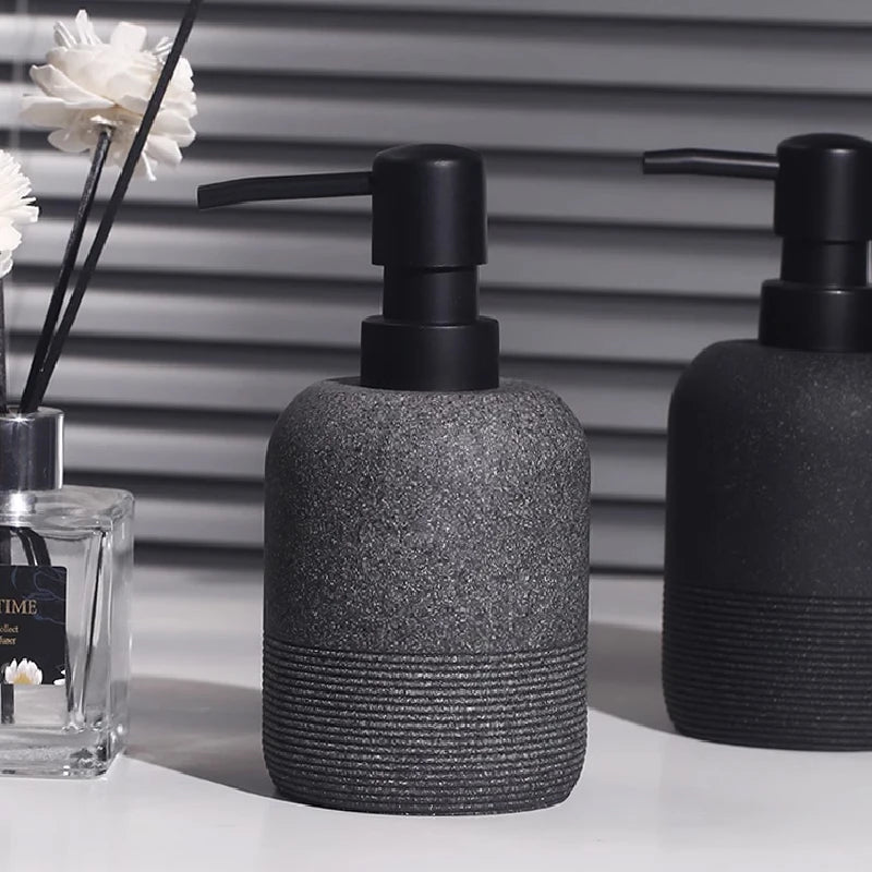 Nordic Sandstone Emulsion Bottle Luxury Bathroom Hotel Press Shower Gel Bottle Soap Dispenser Bathroom Decoration Accessories