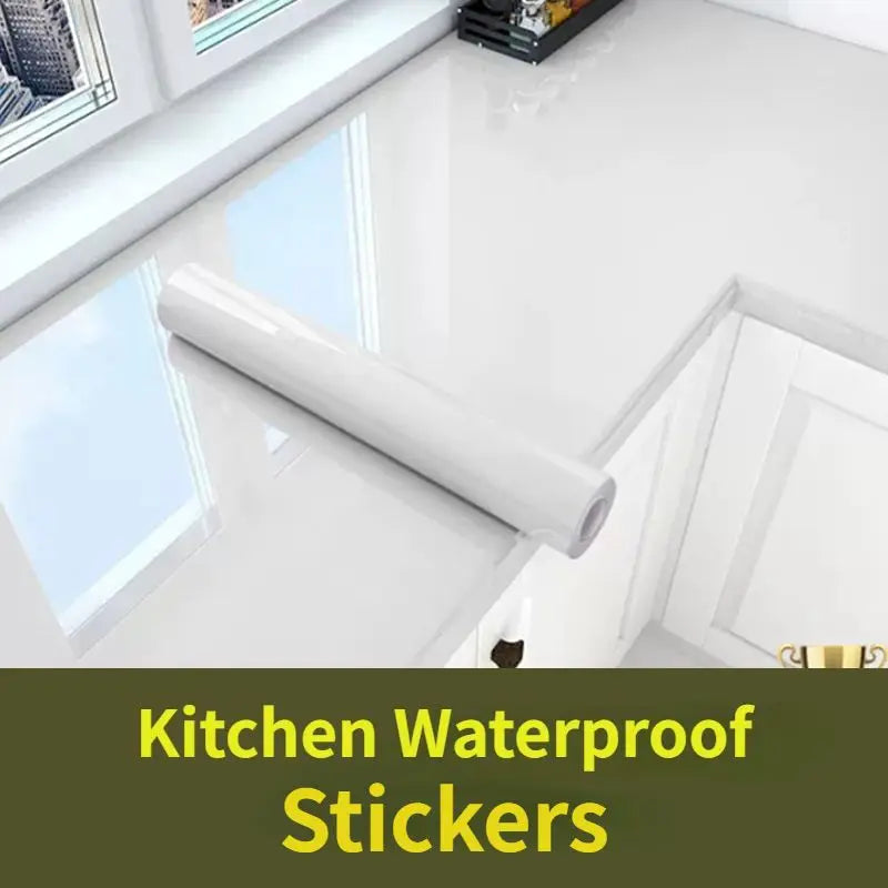 Kitchen Cabinets Furniture Renovation Stickers Oil Proof Mould-Proof Waterproof Self-adhesive Wallpaper Kitchen Decoration
