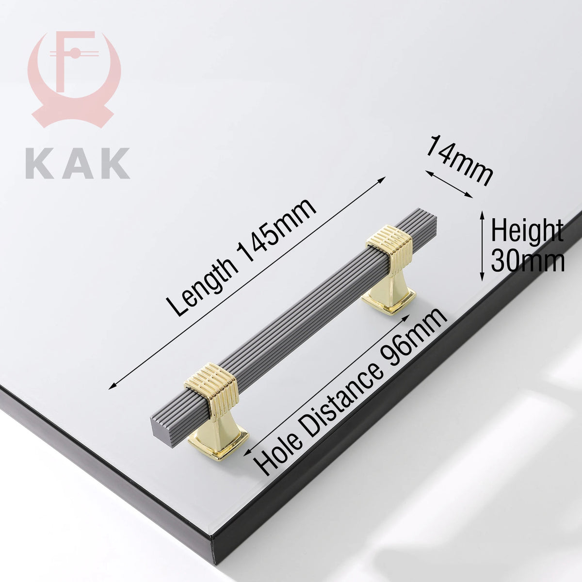 KAK Fashion Gold Kitchen Cabinet Knobs and Handles Zinc Alloy Black Long Furniture Handle Cupboard Door Pulls 1000mm Hardware