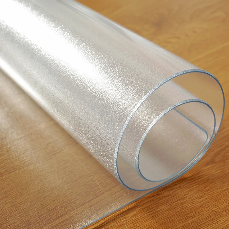3.0mm PVC Transparent Tablecloth Rectangle Waterproof Table Cover Oilproof Table Cloths Soft Glass Cloth Kitchen Decoration