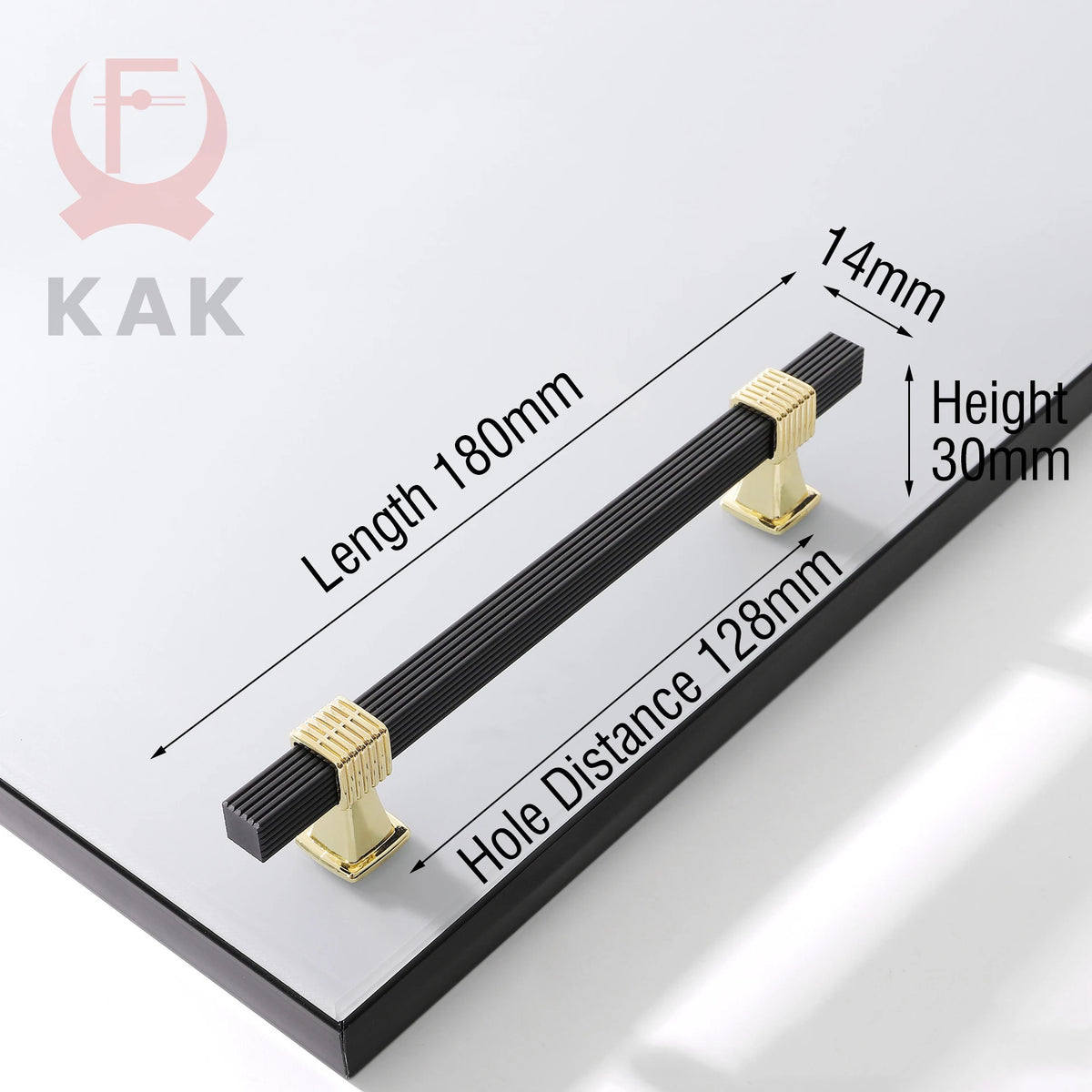 KAK Fashion Gold Kitchen Cabinet Knobs and Handles Zinc Alloy Black Long Furniture Handle Cupboard Door Pulls 1000mm Hardware