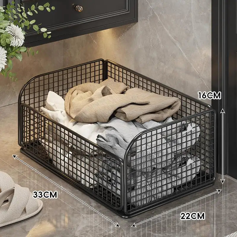 Bathroom Laundry Basket Multi-Functional Storage Rack with Wheels for Dirty Clothes Bath Towels under Sink Organizer