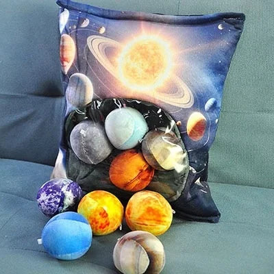 Solar System Plush Planet Set 9 Hanging Stuffed Toys Educational Nursery Decor For Kids Learning Gift Birthday Christmas
