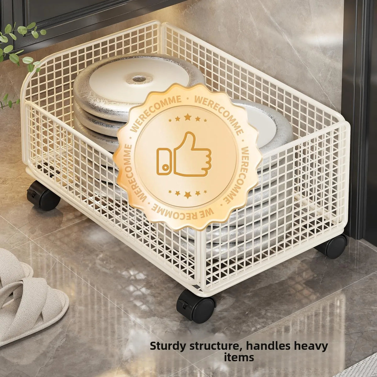 Bathroom Laundry Basket Multi-Functional Storage Rack with Wheels for Dirty Clothes Bath Towels under Sink Organizer