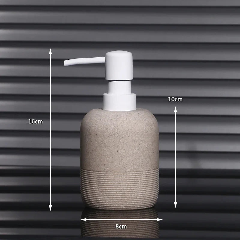 Nordic Sandstone Emulsion Bottle Luxury Bathroom Hotel Press Shower Gel Bottle Soap Dispenser Bathroom Decoration Accessories