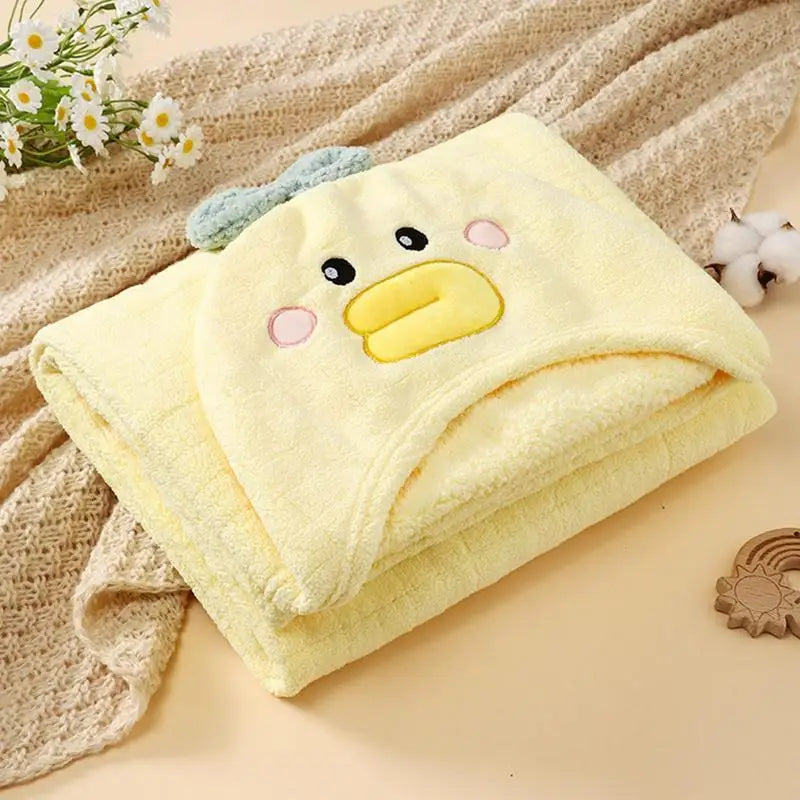 Kids Hooded Bath Towel Duck Bath Towel Wrap for Kids Soft Large Beach Towel Bathrobe Absorbent Beach Hooded Poncho for 0-6 Years