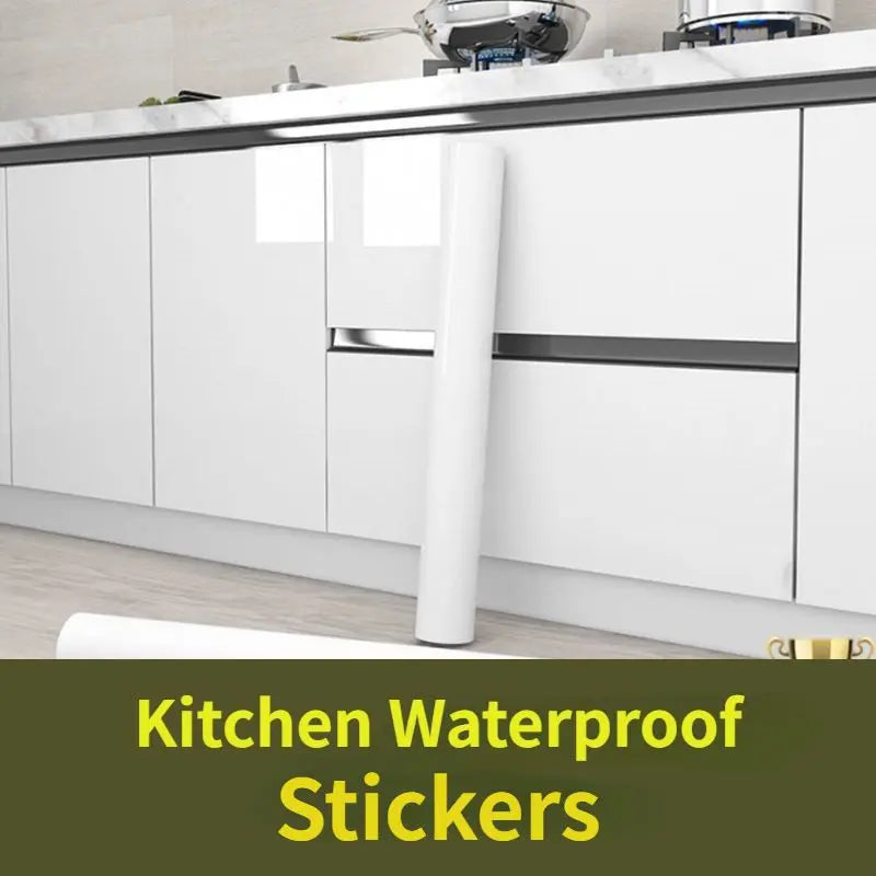 Kitchen Cabinets Furniture Renovation Stickers Oil Proof Mould-Proof Waterproof Self-adhesive Wallpaper Kitchen Decoration
