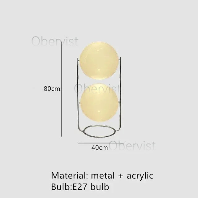 Modern Minimalist LED Floor Lamp Chrome Metal White Acrylic Ball Style for Living Room Sofa Home Decor Atmosphere