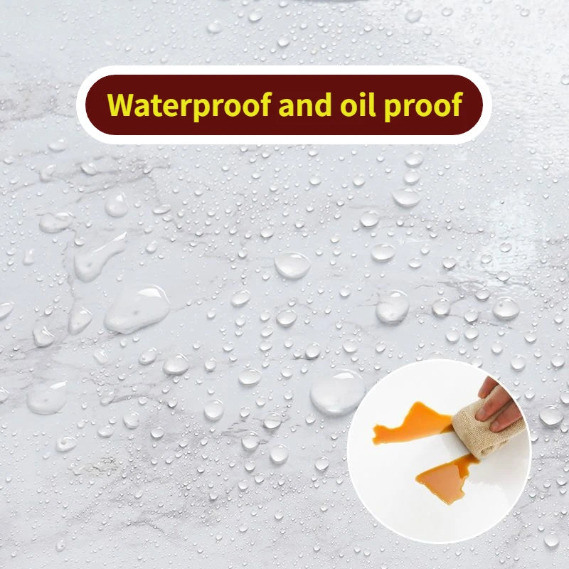Kitchen Cabinets Furniture Renovation Stickers Oil Proof Mould-Proof Waterproof Self-adhesive Wallpaper Kitchen Decoration
