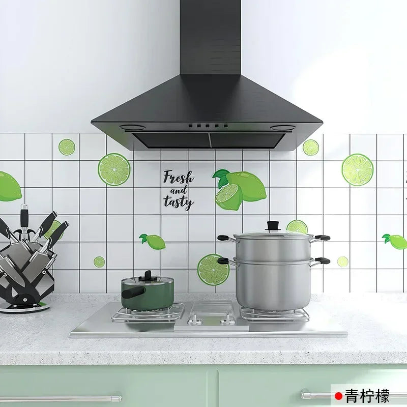 Kitchen Stove Oil-proof Sticker Waterproof High Temperature Resistant Wallpapers Kitchen Decoration Self Adhesive Contact Paper