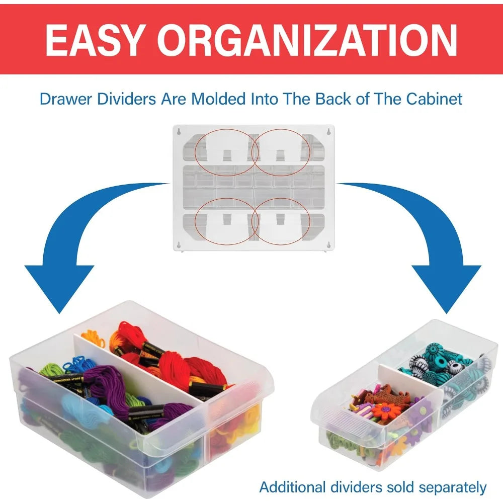 Plastic Drawer Storage Cabinet with 44 Drawers for Garage Organization Beads Building Bricks Teacher Toolbox Makeup Organizer