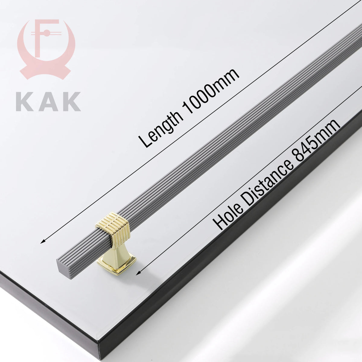 KAK Fashion Gold Kitchen Cabinet Knobs and Handles Zinc Alloy Black Long Furniture Handle Cupboard Door Pulls 1000mm Hardware