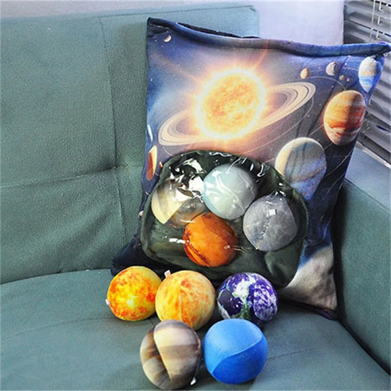 Solar System Plush Planet Set 9 Hanging Stuffed Toys Educational Nursery Decor For Kids Learning Gift Birthday Christmas