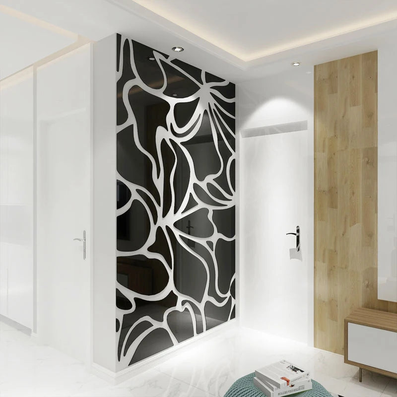 3D Acrylic Mirror Geometric Pattern Wall Stickers Wall Decor Living Room Decoration Wall Decals DIY Art Mural Home Decor