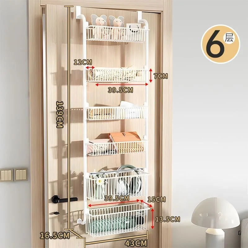 106cm Wall Mounted Storage Rack No Drilling Shower Shelf Narrow Bathroom Organizer Over Door Toilet Cabinet Side Hanging Holder