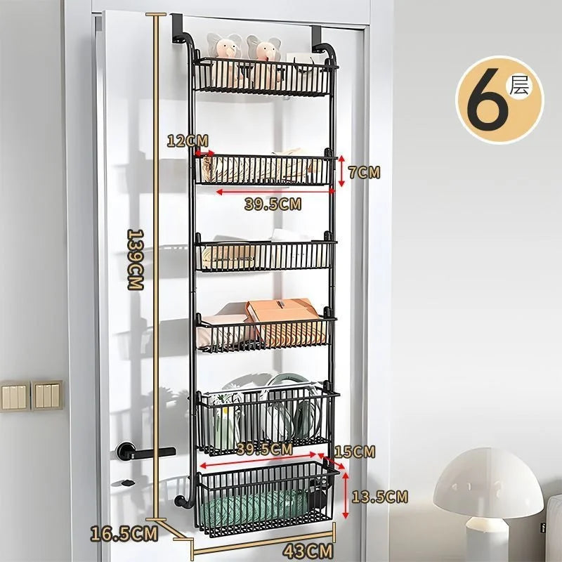 106cm Wall Mounted Storage Rack No Drilling Shower Shelf Narrow Bathroom Organizer Over Door Toilet Cabinet Side Hanging Holder