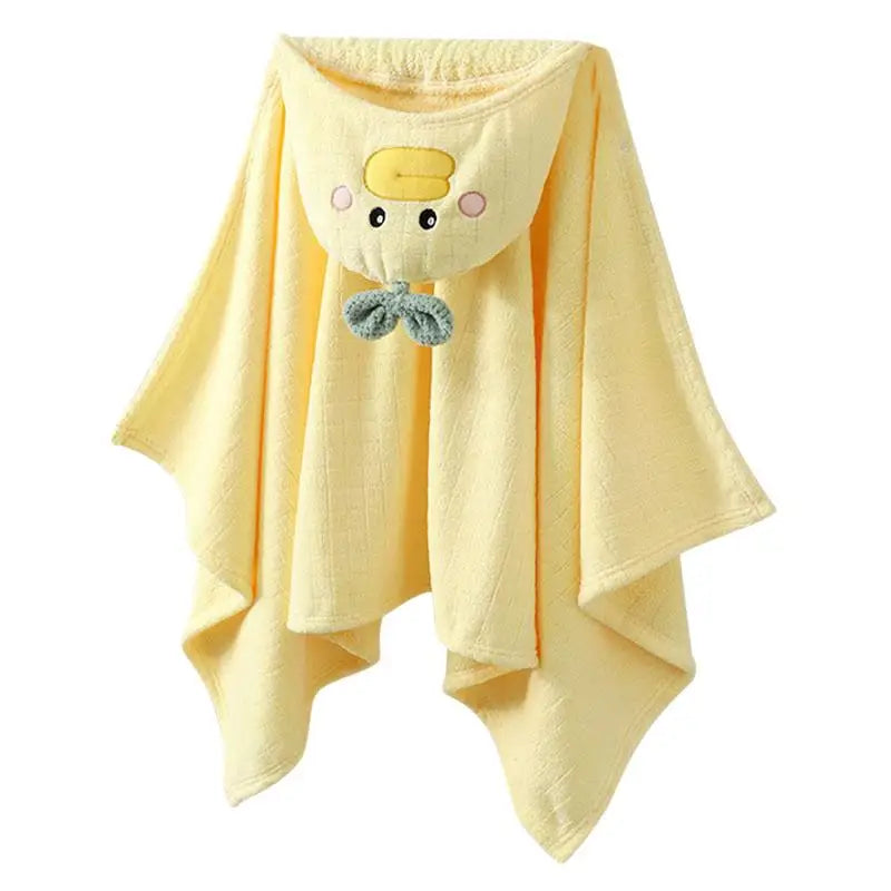 Kids Hooded Bath Towel Duck Bath Towel Wrap for Kids Soft Large Beach Towel Bathrobe Absorbent Beach Hooded Poncho for 0-6 Years
