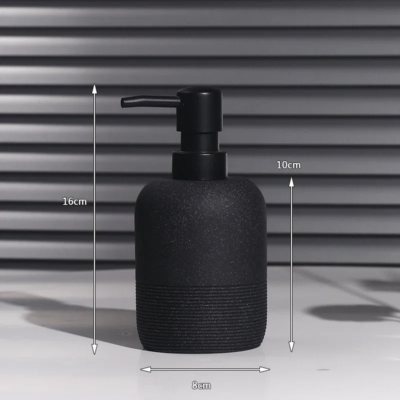 Nordic Sandstone Emulsion Bottle Luxury Bathroom Hotel Press Shower Gel Bottle Soap Dispenser Bathroom Decoration Accessories