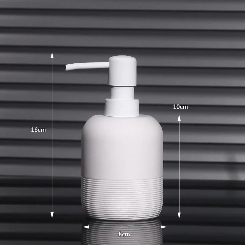 Nordic Sandstone Emulsion Bottle Luxury Bathroom Hotel Press Shower Gel Bottle Soap Dispenser Bathroom Decoration Accessories