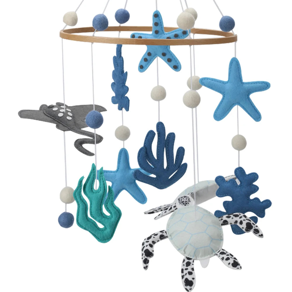 Handmade Under the Sea Baby Mobile Ocean Baby Crib Mobile Nursery Decor Starfish Turtle Corals