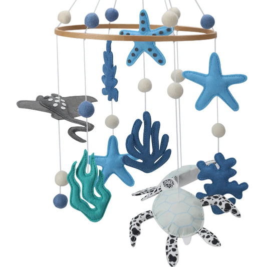 Handmade Under the Sea Baby Mobile Ocean Baby Crib Mobile Nursery Decor Starfish Turtle Corals