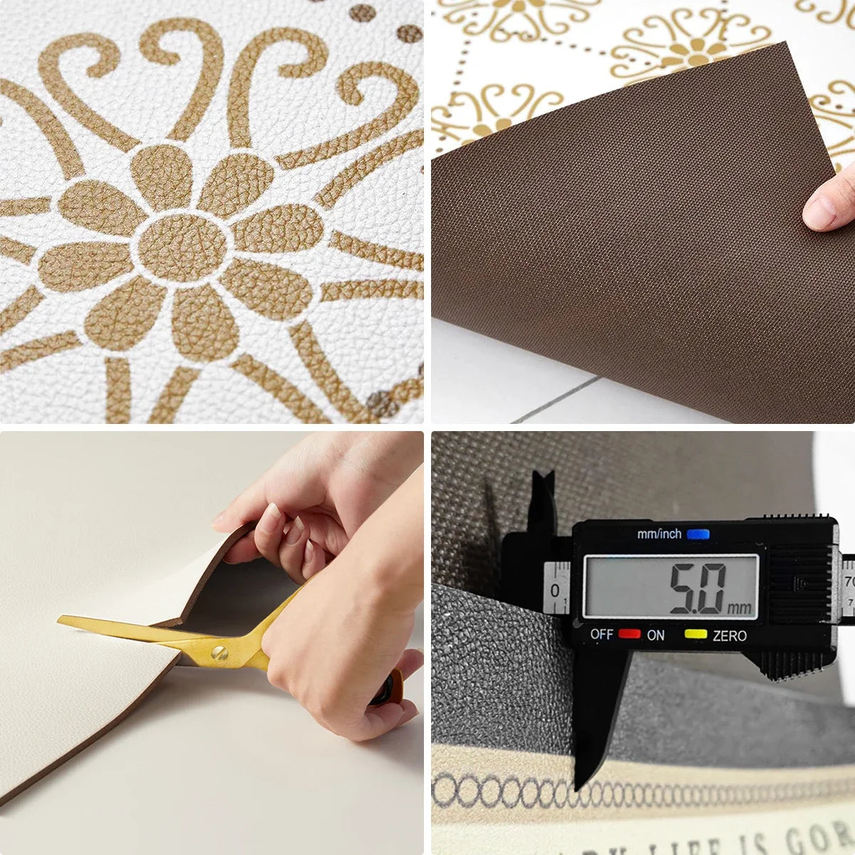 Carpet for Kitchen Pvc Floor Mat Large Size Waterproof Non-slip Carpets Leather Anti-oil Foot Mats Retro Home Decoration Rug