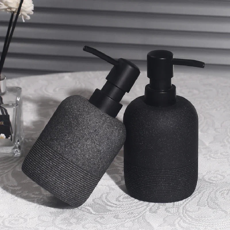 Nordic Sandstone Emulsion Bottle Luxury Bathroom Hotel Press Shower Gel Bottle Soap Dispenser Bathroom Decoration Accessories