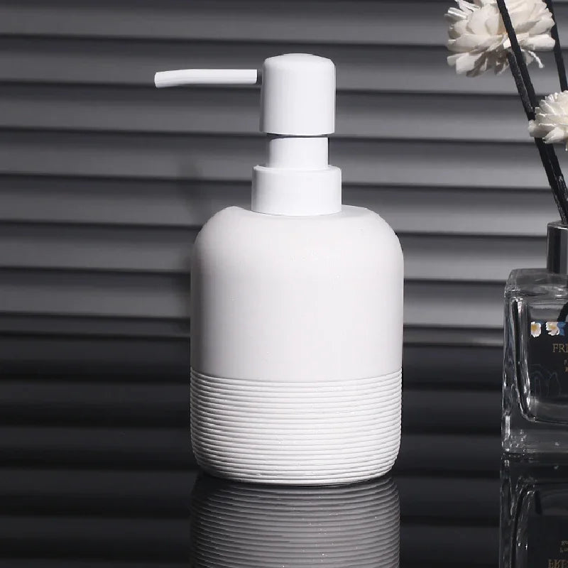 Nordic Sandstone Emulsion Bottle Luxury Bathroom Hotel Press Shower Gel Bottle Soap Dispenser Bathroom Decoration Accessories