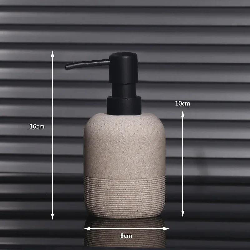 Nordic Sandstone Emulsion Bottle Luxury Bathroom Hotel Press Shower Gel Bottle Soap Dispenser Bathroom Decoration Accessories