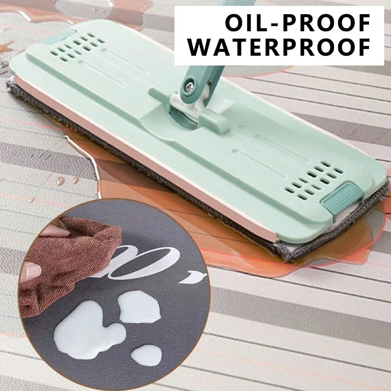 Carpet for Kitchen Pvc Floor Mat Large Size Waterproof Non-slip Carpets Leather Anti-oil Foot Mats Retro Home Decoration Rug