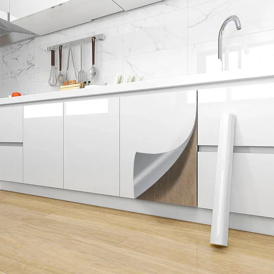 Kitchen Cabinets Furniture Renovation Stickers Oil Proof Mould-Proof Waterproof Self-adhesive Wallpaper Kitchen Decoration