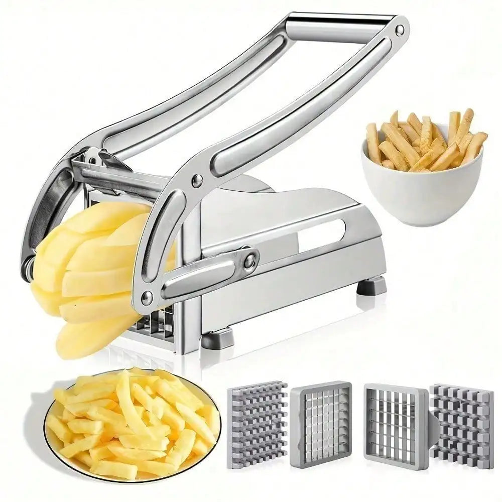 Vegetable Cutter, French Fry Cutter, Stainless Steel Fruit Cutter, French Fry Chopper, Potato Slicer, Vegetable Chopper, Onion Chopper, Food Chopper, Chopper For Potatoes, Carrots, Cucumbers, Kitchen Supplies, Kitchen Gadgets