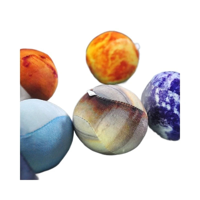 Solar System Plush Planet Set 9 Hanging Stuffed Toys Educational Nursery Decor For Kids Learning Gift Birthday Christmas